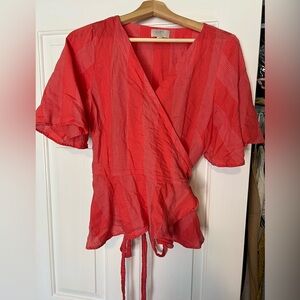 Red Wrap Top